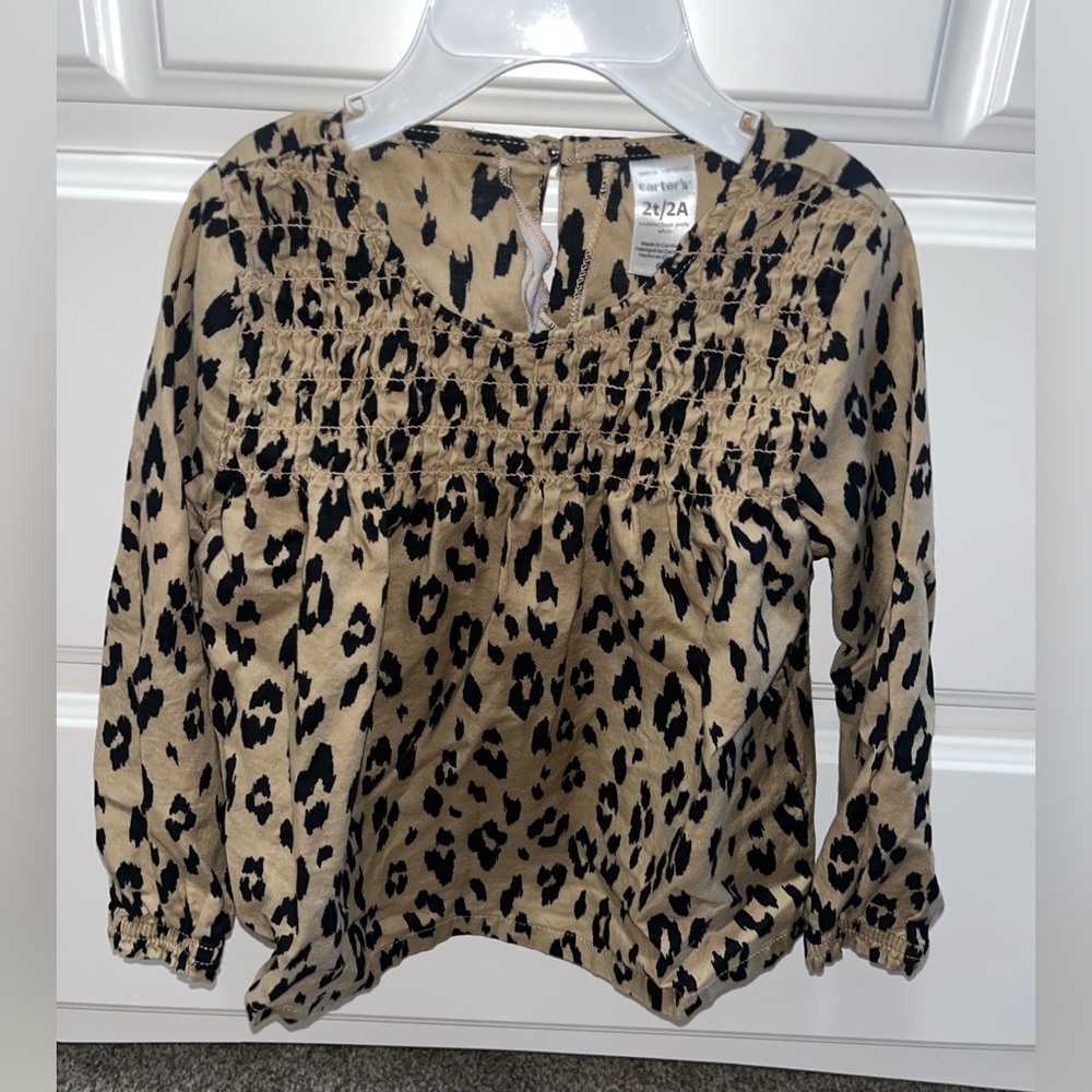 Carter’s Cheetah Print Long Sleeve Blouse
